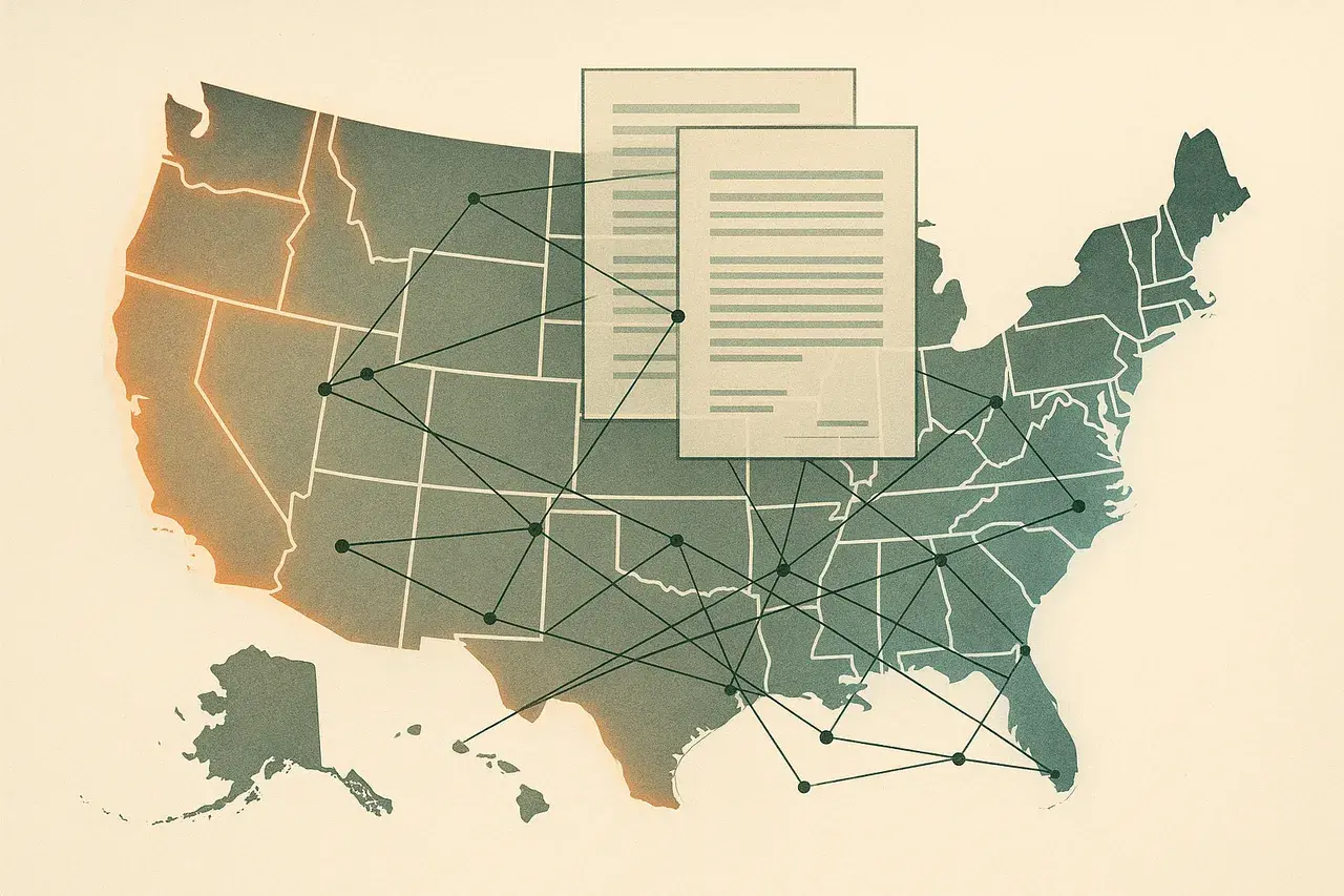 Editorial illustration for Abortion Travel Contracts and Cross-State Legal Risk: What Employers and Clinics Need to Know