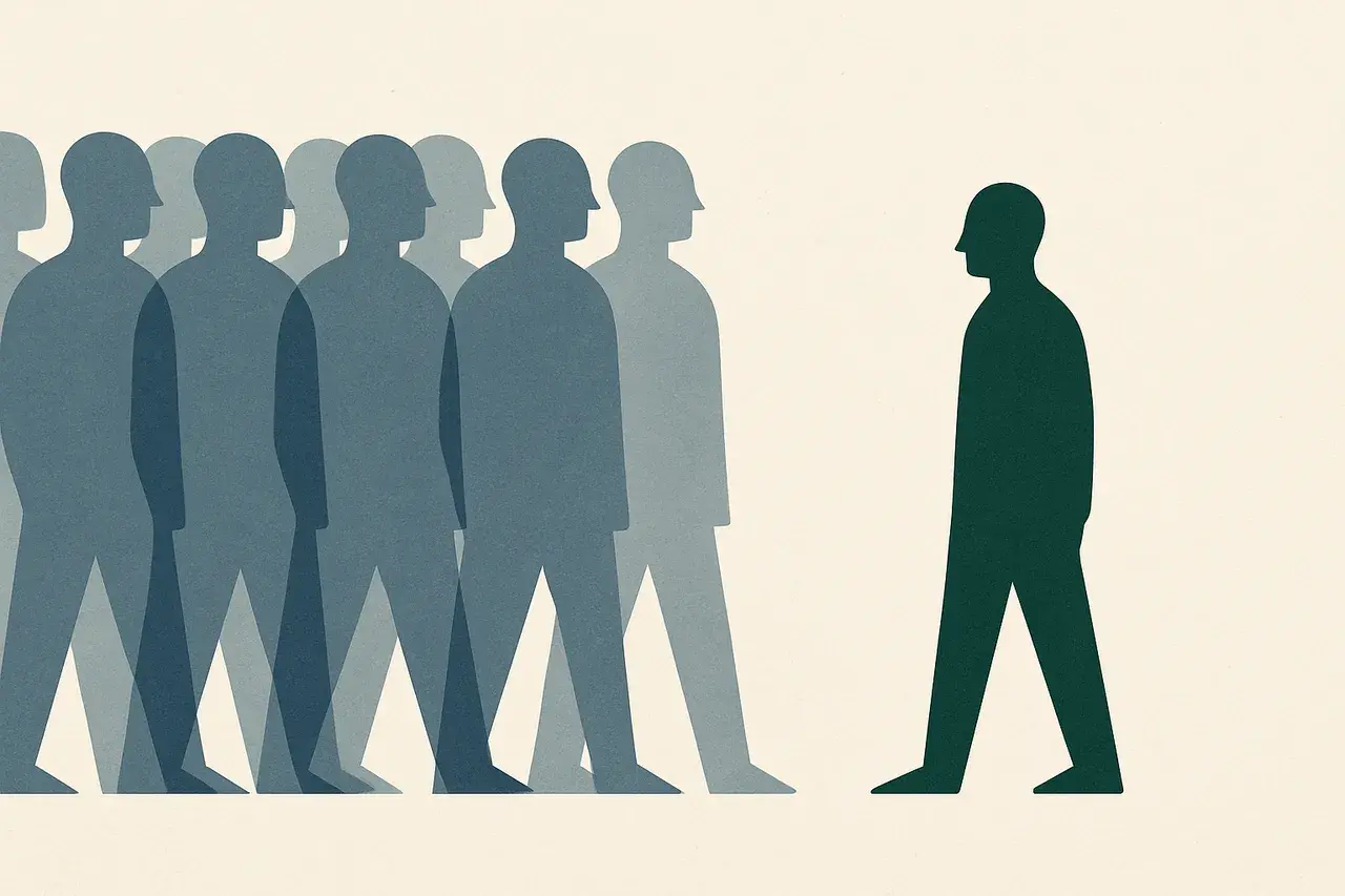 Editorial illustration for The Cravath Follower Problem: What Biglaw Pay Paralysis Tells In-House Teams About Market Dependency