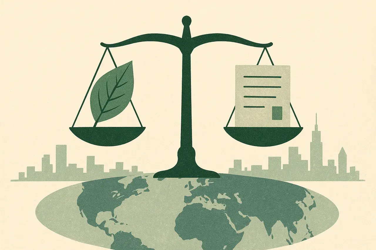 Editorial illustration for ESG Contract Obligations Under Threat: What the US Anti-ESG Regulatory Fight Means for Global GCs