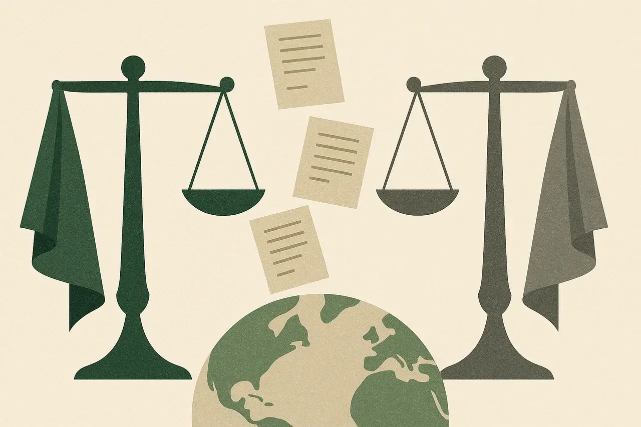 Editorial illustration for ESG Investment Rules Under Fire: What the SEC and DOL Standoff Means for Global Contracts