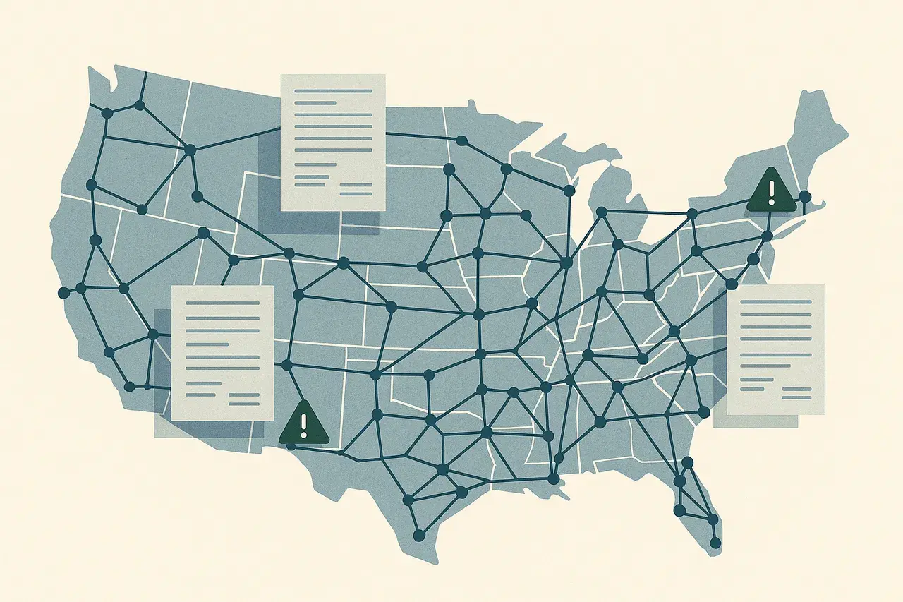 Editorial illustration for Executive Order 14420 and the Bulk-Power System: What In-House Teams Must Do Now