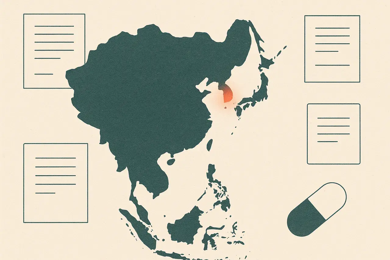 Editorial illustration for South Korea Abortion Pill Approval 2027: What GCs and Pharma Counsel Must Know Now