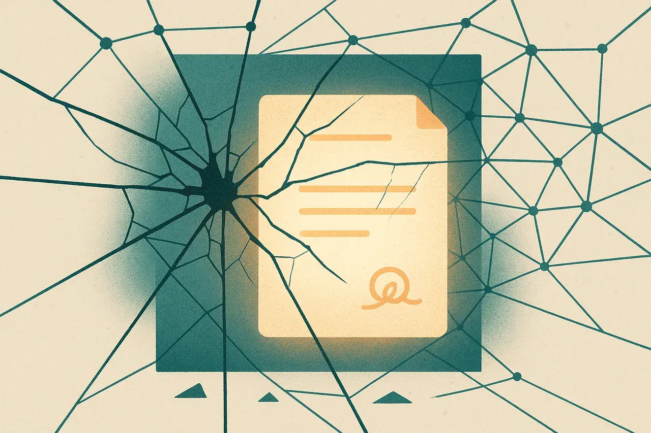 Editorial illustration for When AI Systems Know Too Much: Lessons for Contract Intelligence from Fiction's Nearest Neighbour