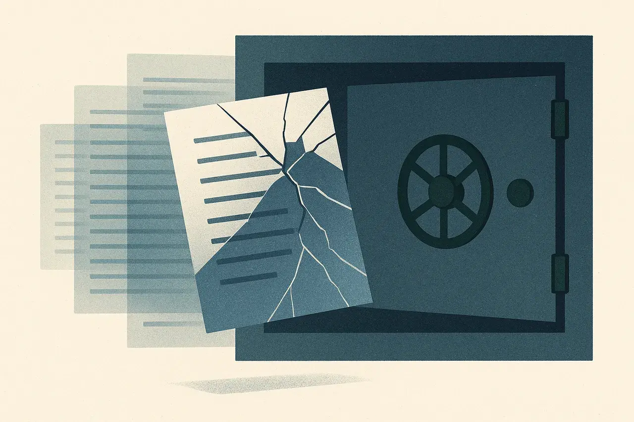 Editorial illustration for When the Contract Is the Crime Scene: What Legal AI Must Do When Confidentiality Fails