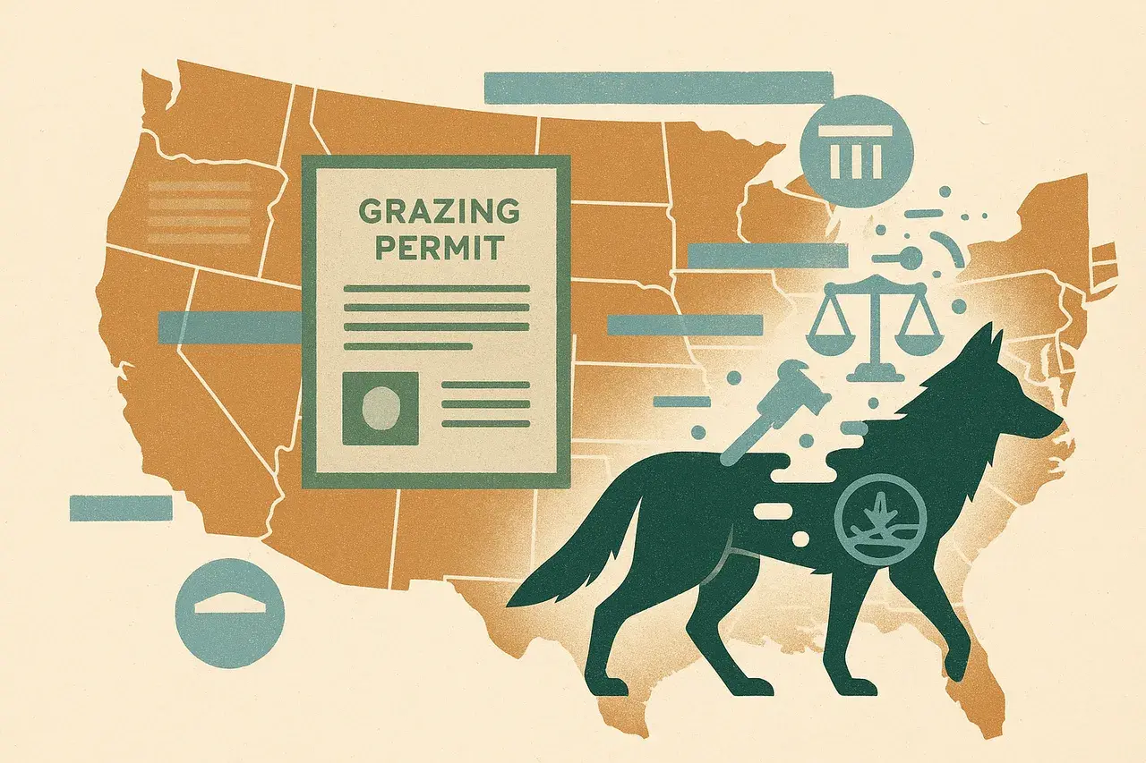 Editorial illustration for Wolf Management Executive Order: Regulatory and Contract Risks for Ranchers and Agribusiness
